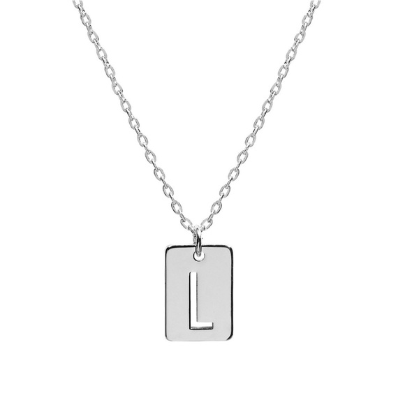 initial cutout dog tag necklace from LC Lauren Conrad.